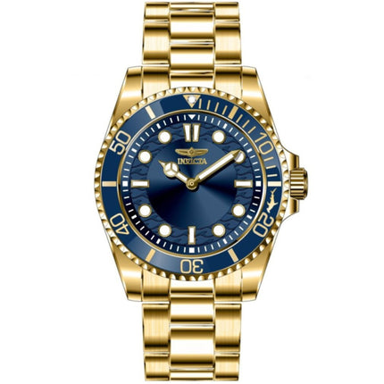 Invicta Men's Watch - Pro Diver Quartz Blue Dial Yellow Gold Steel Bracelet | 49699 ,