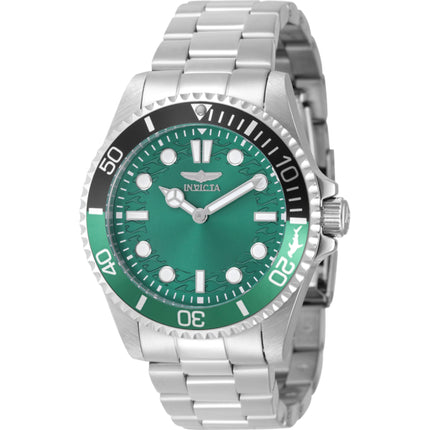 Invicta Men's Watch - Pro Diver Green Dial Silver Stainless Steel Bracelet | 49705 ,