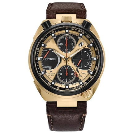 Citizen Men's Watch - Promaster Tsuno Gold Tone and Black Dial Strap | AV0072-01X ,