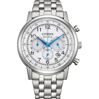 Citizen Men's Watch - Eco-Drive Chronograph White Dial Steel Bracelet | CA4630-53A ,