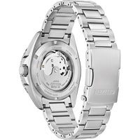 Citizen Men's Watch - Automatic Black Dial Silver Steel Bracelet Date-Day | NH7531-50E ,