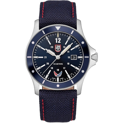Luminox Men's Watch - Volition America Blue Valor Navy Textile Strap Date | 0913.VOL ,