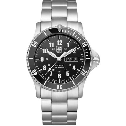 Luminox Men's Watch - Sport Timer Automatic Black Dial Silver Tone Bracelet | 0921.M ,
