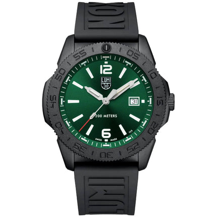 Luminox Men's Watch - Pacific Diver Rotating Bezel Green Dial Rubber Strap | 3137.B ,