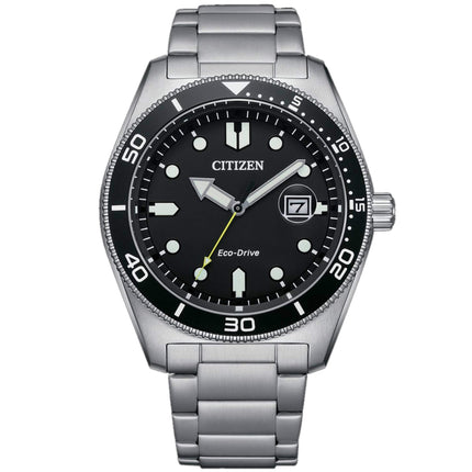 Citizen Men's Watch - Eco-Drive Black Dial Stainless Steel Bracelet | AW1760-81E ,