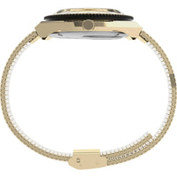 Timex Women's Watch - Q Rotating Bezel Cream Dial Yellow Gold Bracelet | TW2U95800VQ ,
