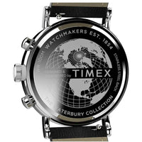 Timex Men's Watch - The Waterbury Quartz Grey Dial Black Leather Strap | TW2W47400VQ ,