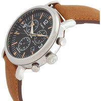 Timex Men's Watch - Waterbury Standard Black Dial Brown Leather Strap | TW2W84500VQ ,