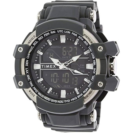 Timex Men's Watch - Tactic Analog-Digital Dial Grey Rubber Strap | TW5M226009J ,
