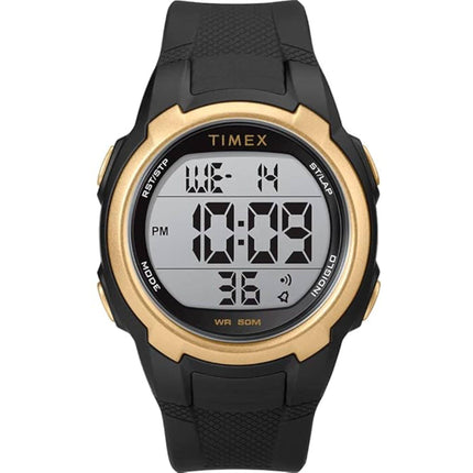 Timex Men's Watch - T100 Quartz Digital Dial Black Resin Strap | TW5M33600SO ,