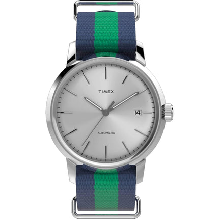 Timex Men's Watch - Marlin Automatic Blue and Green Nylon Strap | TWH6Z4710VQ ,