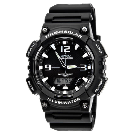Casio Men's Black Dial Tough Solar Illuminator Sport Combination Rubber Strap Ana-Digi Watch | AQS810W-1A ,