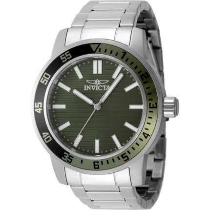 Invicta Men's Watch - Specialty Quartz Green Dial Silver Tone Steel Bracelet | 48964 ,