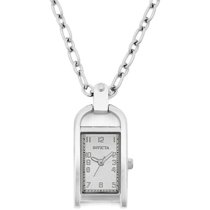 Invicta Women's Necklace Watch - Mini Angel Silver Tone Rectangular Case | 49934 ,