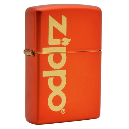 Zippo Windproof Pocket Lighter - Logo Design Classic Orange Finish | 48082 ,