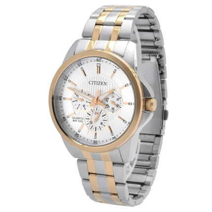 Citizen Men's Watch - Quartz Silver Tone Dial Two Tone Bracelet | AG8346-51A ,