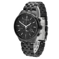 Citizen Men's Chrono Watch - Eco-Drive Black Stainless Steel Bracelet | AT2145-86E ,