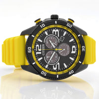 Citizen Men's Watch - Brycen Eco-Drive Chronograph Yellow Silicone Strap | AT2585-08E ,