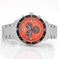 Citizen Men's Watch - Eco-Drive Orange Dial Stainless Steel Bracelet | AT2560-84X ,