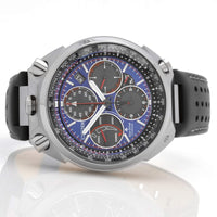 Citizen Men's Watch - Promaster Tsuno Racer Chrono Black Leather Strap | AV0088-01L ,