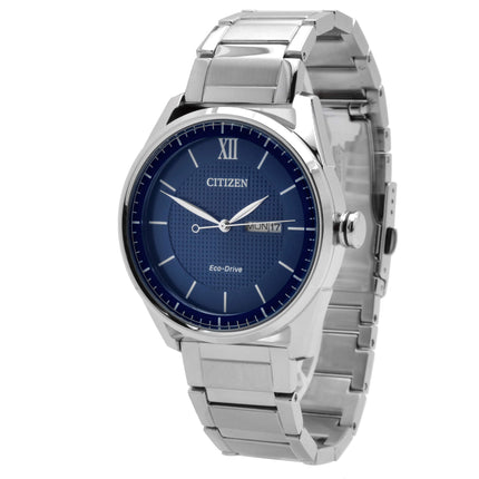 Citizen Men's Watch - Classic Eco-Drive Blue Dial Steel Bracelet | AW0081-54L ,