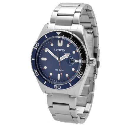 Citizen Men's Watch - Eco-Drive Power Reserve Blue Dial Silver Bracelet | AW1761-89L ,