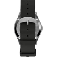 Timex Men's Watch - Mk1 Automatic Silver Case Black Dial Leather Strap | TW2Y71800VQ ,