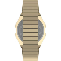 Timex Unisex Watch - T80 Chronograph Digital Dial Yellow Gold Bracelet | TW2W68100VQ ,