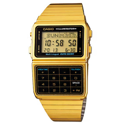 Casio Men's Watch - Dual Time Digital Dial Yellow Gold Steel Bracelet | DBC-611G-1DF ,