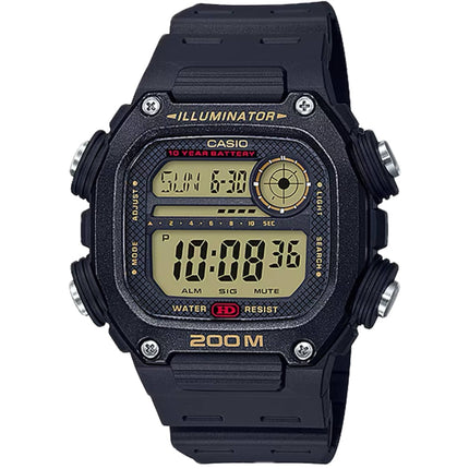 Casio Men's Watch - Dual Time Black and Grey Digital Dial Rubber Strap | DW-291H-9AV ,