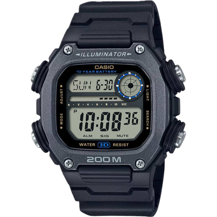 Casio Men's Watch - Dual Time Black and Grey Digi Dial Rubber Strap | DW-291HX-1AV ,