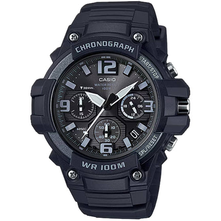 Casio Men's Watch - Chrono Black Analog-Digital Dial Black Strap | MCW-100H-1A3V ,