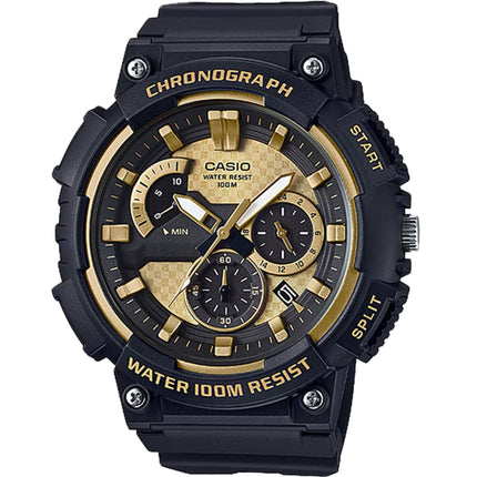 Casio Men's Watch - Chronograph Gold and Black Analog-Digital Dial | MCW-200H-9AV ,