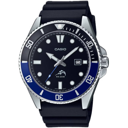 Casio Men's Watch - Rotating Bezel Black Dial Rubber Strap Quartz | MDV-106B-1A1VCF ,