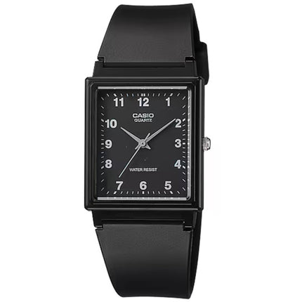 Casio Men's Watch - Quartz Rectangular Case Black Dial Resin Bracelet | MQ-27-1B ,