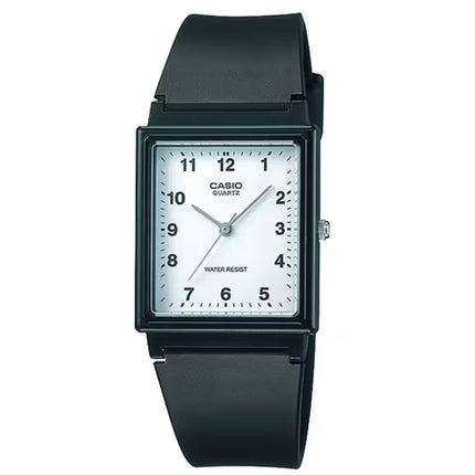 Casio Men's Watch - Quartz Rectangular Case White Dial Black Bracelet | MQ-27-7B ,