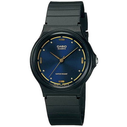 Casio Men's Watch - Quartz Round Blue Dial Black Resin Strap | MQ-76-2AUL-NOBX-EW ,