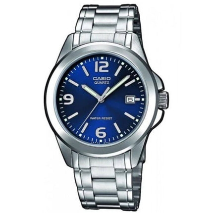 Casio Men's Watch - Quartz Blue Dial Silver Bracelet Date Display | MTP-1215A-2A ,