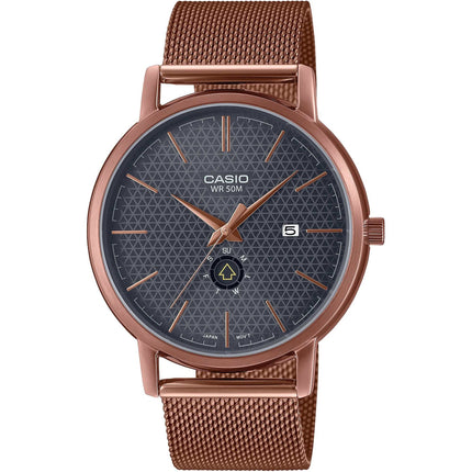 Casio Men's Watch - Quartz Grey Dial Rose Bracelet Date Display | MTP-B125MR-8AVDF ,