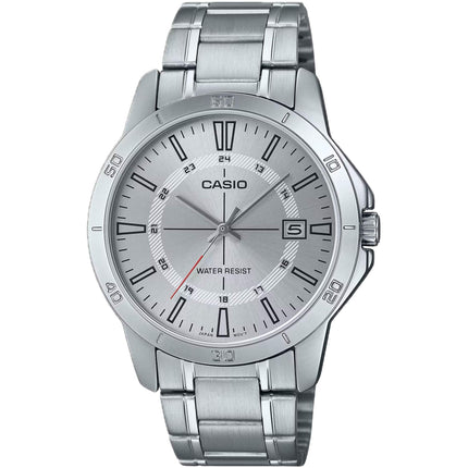 Casio Men's Watch - Quartz Silver Tone Dial Stainless Steel Bracelet | MTP-V004D-7CUDF ,