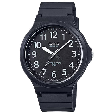 Casio Men's Watch - Quartz Black Dial Resin Strap Easy To Read Analog | MW-240-1BV ,