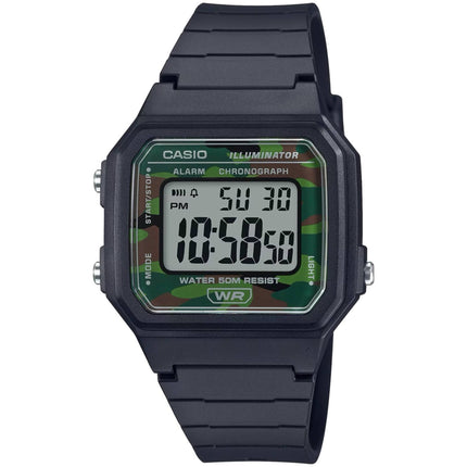 Casio Men's Watch - Chronograph Grey Digital Dial Black Resin Strap Alarm | W-217H-3BV ,