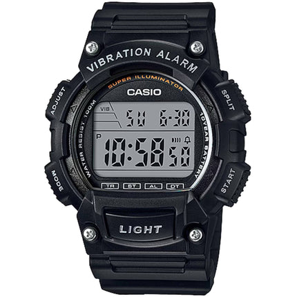 Casio Men's Watch - Dual Time Grey Digital Dial Black Resin Strap | W-736H-1AVCF ,