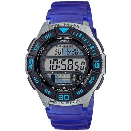 Casio Men's Watch - Dual Time Grey Digital Dial Blue Resin Strap | WS-1100H-2AVCF ,