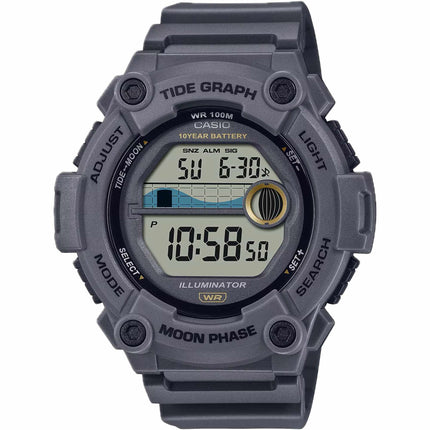 Casio Men's Watch - Dual Time Grey Digital Dial Resin Strap Alarm | WS-1300H-8AVCF ,