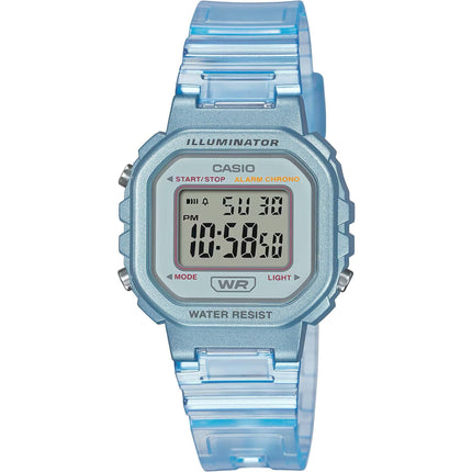 Casio Women's Watch - Chronograph Grey Digital Dial Blue Resin Strap | LA-20WHS-2ACF ,