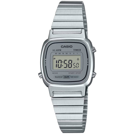 Casio Women’s Watch - Silver Digital Dial Stainless Steel Bracelet | LA-670WA-7D ,