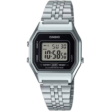 Casio Women’s Watch - Black Digital Dial Stainless Steel Bracelet | LA-680WA-1DF ,
