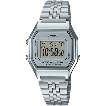 Casio Women’s Watch - Grey Digital Dial Stainless Steel Bracelet | LA-680WA-7DF ,