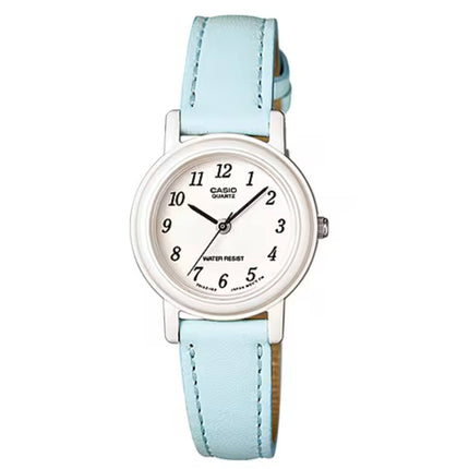 Casio Women’s Watch - Quartz White Dial Light Blue Leather Strap | LQ-139L-2B ,